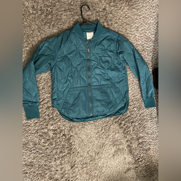 Teal Quilted Jacket - Picture 1 of 6
